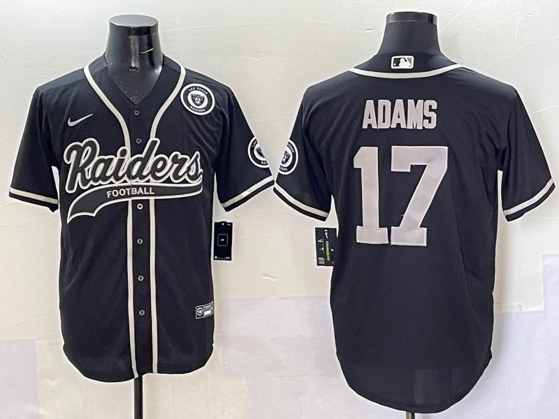 Men 2025 Oakland Raiders #17 Adams Black Joint Name Nike Limited NFL Jersey style 7